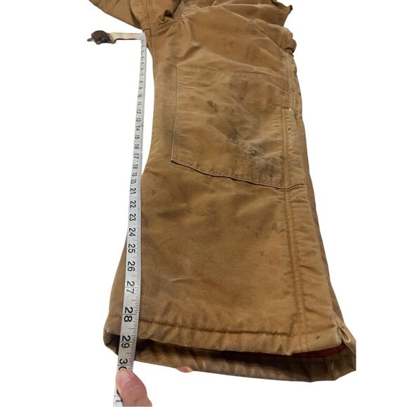 Carhartt Quilted Lined Duck Overalls Sz 40/29 - Picture 3 of 5